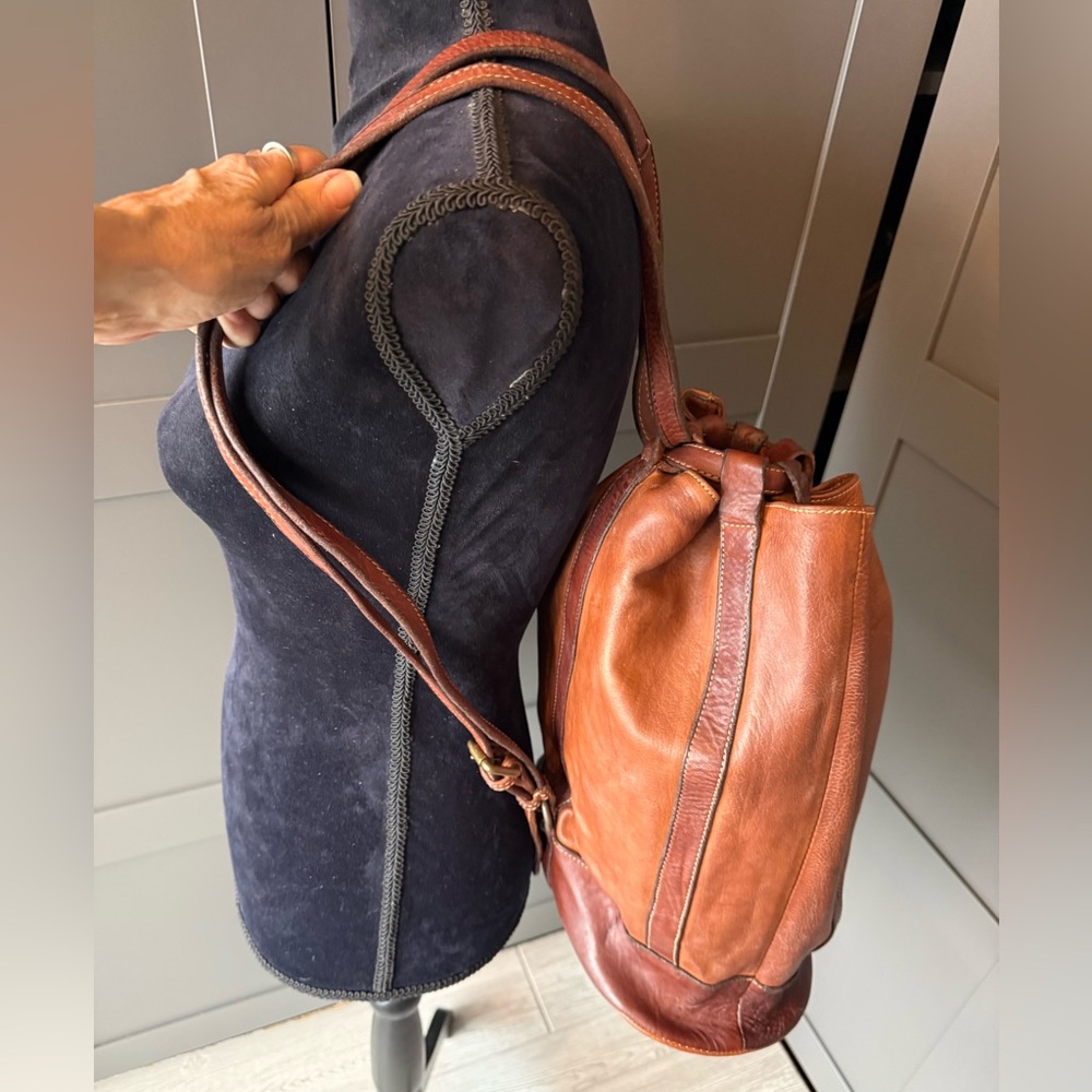 Sundance Cheval 2 tone leather vintage backpack/shoulder bag. First generation - Picture 11 of 16
